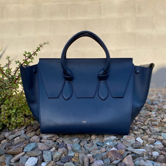 SOLD Celine Small Tie Palmalato Leather Tote - Picture 3 of 15